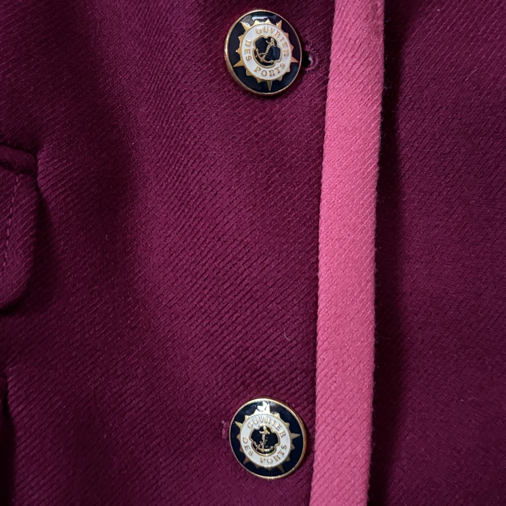J.Crew double Serge wool schoolboy jacket with piping 2 - Picture 2 of 4